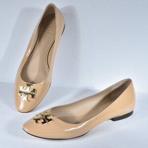 Tory Burch Raleigh Patent Nude Flat size 9